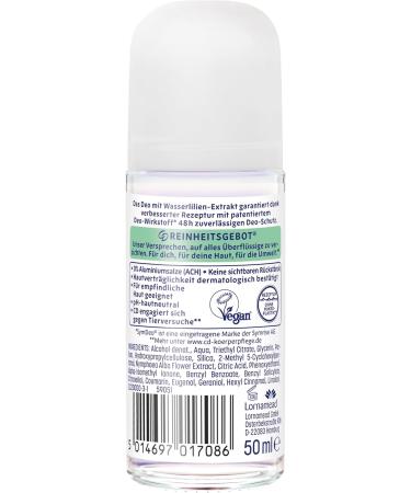 CD Water Lily Roll-On Deodorant - No Aluminium Salts - Long Lasting Protection 48h - Sensitive Skin - Vegan - Body Care - 50ml - Buy Online on GoSupps.com