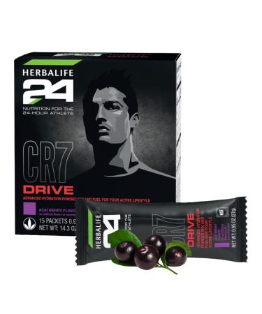 HERBALIFE 24 CR7 Drive: A a Berry (15 Packets) Nutrition for The 24-Hour Athlete Advanced Hydration Powder Mix and Fuel for Your Active Lifestyle No Artificial Flavor or Sweetener