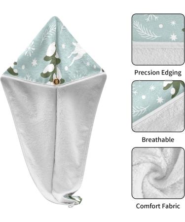 Women's 2 Pack Rabbit Print Microfiber Hair Turban | Quick Drying Hair Towel for Fast Drying - Ideal for All Hair Types - Buy Online on GoSupps.com