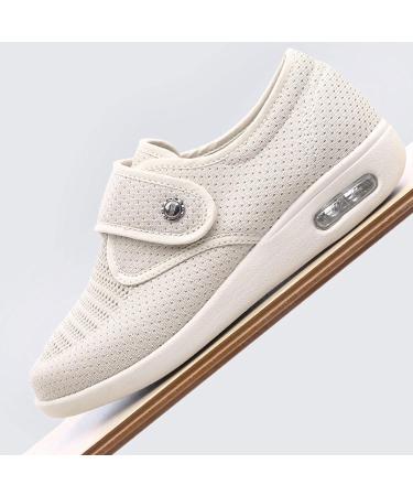 KENRET Men's Wide Width Adjustable Closure Shoes for Diabetic Edema - Grey 42 - Buy Online on GoSupps.com