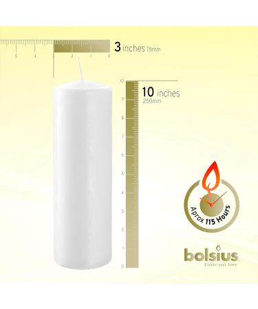 Buy Ivyline White Pillar Candle 250x80mm | Premium Quality Candle for Home D cor | International Shipping - Buy Online on GoSupps.com