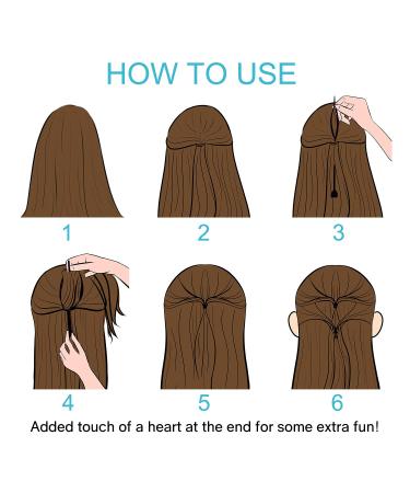 Hoyols Quick Beader Set for Hair Braids - 12pcs Black Ponytail Maker Tool for Kids and Girls - Buy Online on GoSupps.com