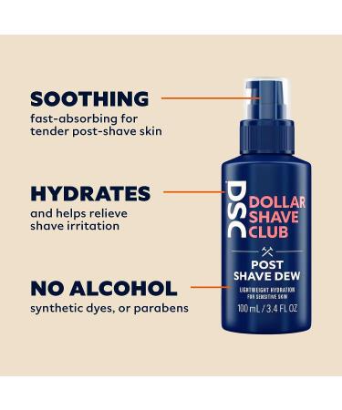 Dollar Shave Club Post Shave Dew 2 ct. - Hydrating Aftershave Balm for Men | Gentle Aftershave Lotion with Aloe for Sensitive Skin - Buy Online on GoSupps.com