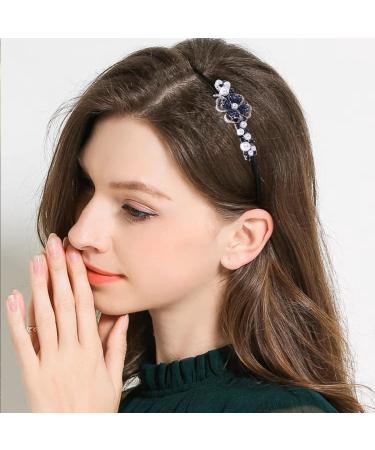 Ainvhh 5 Pack Crystal Pearl Flower Headbands for Women - Elegant Rhinestone Hair Hoop Accessory for Wedding Bride - Buy Online on GoSupps.com