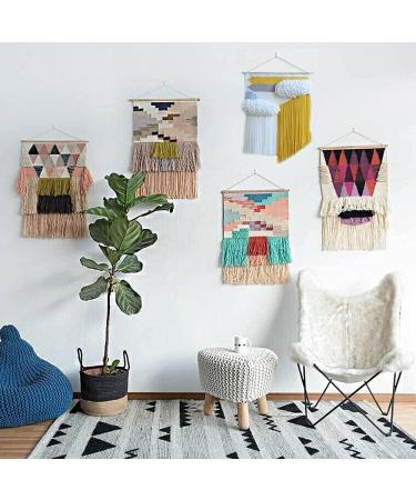 Wooden Multi-Craft Weaving Loom Kit - Large Frame 9.85x15.75x1.3inch - DIY Hand-Knitting Machine for Kids & Adults - White Tapestry Loom with Loom Stick Bar - Beginner-Friendly Handcraft Loom - Buy Online on GoSupps.com