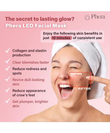 Shop Phera LED Face Mask - 2024 Version | 7-Color & Infrared Light Therapy for Radiant Skin | International Shipping Available - Buy Online on GoSupps.com