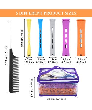 SPTHTHHPY 100PCS Perm Rods & Hair Rollers - 5 Sizes for LongShort Hair DIY Styling - Buy Online on GoSupps.com