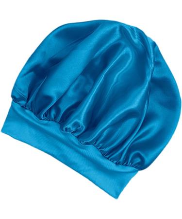 Satin Hair Drying Towel Satin Hair Towel Wrap Hair Popping Towel Elegant Satin Hair Towel for Women Chic Silk Hair Wrap Comfortable Hair Turban Wrap for Home darkblue - Buy Online on GoSupps.com