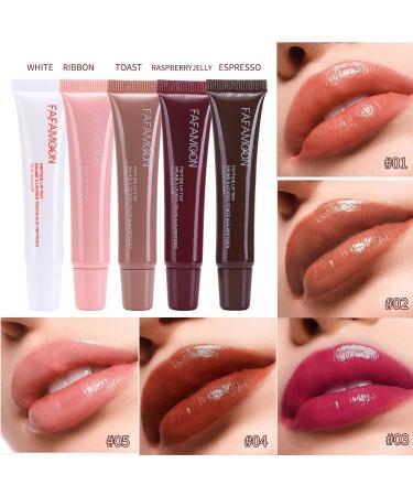 Hydrating Lip Glowy Balm - Moisturizing & Plumping Gloss for Dry Cracked Lips | Shea Butter & Babassu Oil | Nourishing Lip Care (01# Ribbon - Buy Online on GoSupps.com