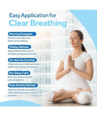 Marie Originals Breathe Blend Essential Oils Sinus Roll on | Natural Eucalyptus Peppermint Lavender Essential Oil Roll on | Aromatherapy Support for Clear Breathing Head Ease Relaxation | 10 mL - Buy Online on GoSupps.com