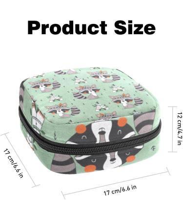 Raccoon Sanitary Napkin Storage Bag - Portable Period Pouch for Women & Teens - Multi-colored - Buy Online on GoSupps.com