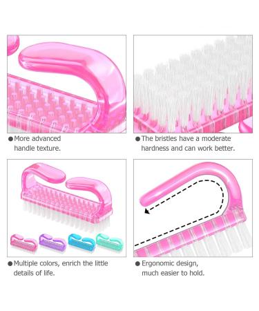 Luliyldj 4-Piece Nail Brushes Set | Cleaning Tools with Handles for Nails and Hands | Effective Nail Cleaning Brushes - Buy Online on GoSupps.com