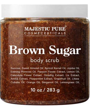 Brown Sugar Body Scrub Set - Natural Exfoliation for Cellulite, Stretch Marks, Acne & Varicose Veins - Buy Online on GoSupps.com