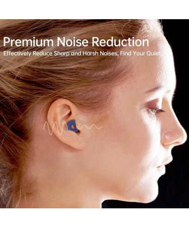 Olins Kako Reusable Soft Silicone Ear Plugs for Sleeping, -20dB Noise Reduction, 8 Ear Tips - Hearing Protection for Snoring, Concerts, Work & Travel - Blue - Buy Online on GoSupps.com