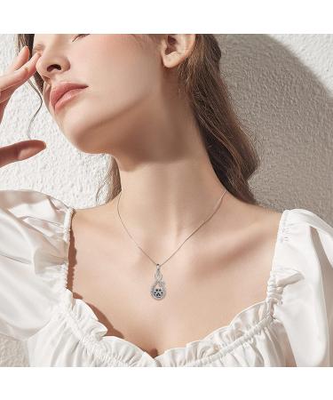 VONALA DOLA PET Ash Necklace - 925 Sterling Silver Memorial Jewelry for Dog & Cat Lovers | Infinity Cross & Paws Gift - Buy Online on GoSupps.com