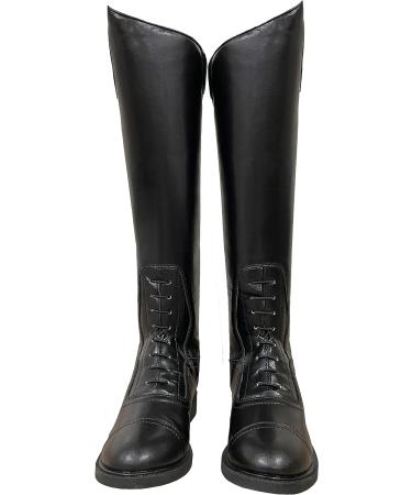 BasEQ Womens Suzi Synthetic Tall Field Boots - Size 10 in Black | One Stop Equine Shop - Buy Online on GoSupps.com