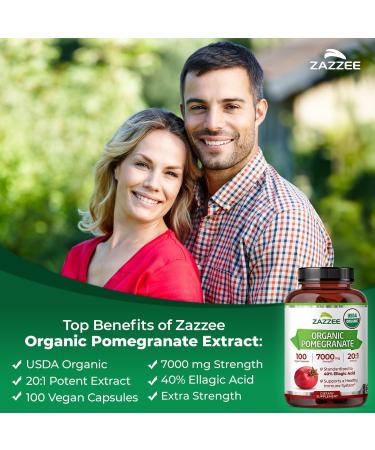 Zazzee Ultimate Anti Aging Antioxidant Bundle | USDA Organic Pomegranate with Polyphenol Rich Blueberry and Super Concentrated Grape Seed Extract Capsules | Non-GMO Vegan & ISO Lab Tested - Buy Online on GoSupps.com