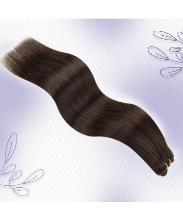 LAAVOO Dark Brown Sew-In Hair Extensions - 100g Remy Human Hair 50cm #4 - Buy Online on GoSupps.com