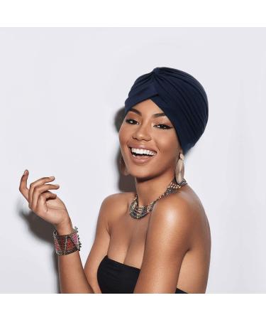 6-Piece Multicolor Soft Turban Head Wrap Set for Women - Pleated Beanie Cap Collection - Buy Online on GoSupps.com