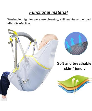Divided Leg Sling for Elderly Disabled Patient Lift Slings Full Body Patient Lift Sling with Head Support Shower Sling Transfer Lift Sling for Bariatric and Disabled 507lb Weight Capacity Green L Green Large - Buy Online on GoSupps.com
