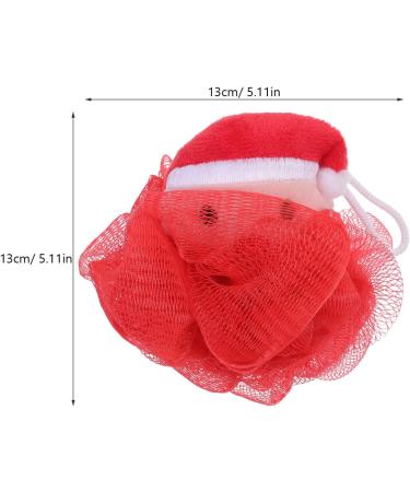 FRCOLOR Christmas Bath Loofahs - Santa & Snowman Shower Sponges Exfoliating Mesh Ball & Back Scrubber for Kids & Adults - Buy Online on GoSupps.com