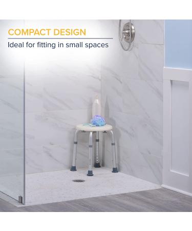 Drive Medical RTL12004KD White Handicap Bathroom Stool - Adjustable Shower Seat - Buy Online on GoSupps.com