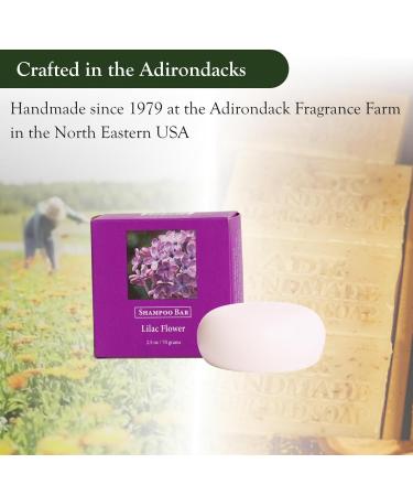 Adirondack Natural Lilac Shampoo Bar - Vegan Handmade Organic for Dry Hair - Moisturizing Aloe Vera & Jojoba Oil 2.5 oz - Buy Online on GoSupps.com
