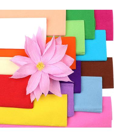 Premium Crepe Paper Party Streamers - 21 Assorted Colors - Large 20 x 3.2Ft per Sheet - Ideal for DIY Flowers, Crafts, Gift Wrapping - Perfect for Birthday, Wedding, and Party Decorations - White - Buy Online on GoSupps.com
