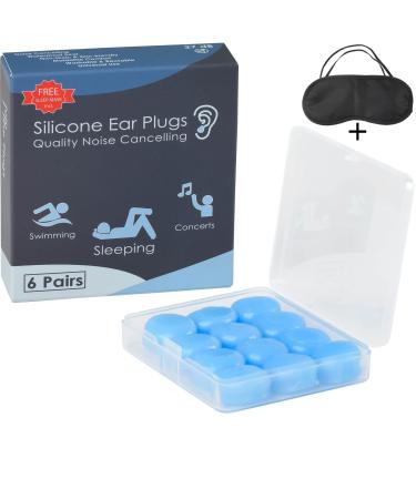 Juju Silicone Ear Plugs for Sleeping Noise Cancelling Reusable - Earplugs for Sleep - Ear Plugs for Swimming - Wax Ear Plugs - Sleep Ear Muffs Ear Plug - Ear Plugs Noise Cancelling Sleeping Ear Plugs