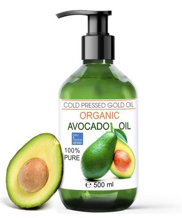 Hair oil organic oil pure avocado oil cold-pressed oil for hair skin face massage avocado oil 500 ml face body massage oil anti-stretch oil beard oil dry scalp oil baby oil