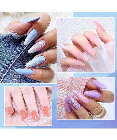wakaniya Poly Nail Gel Kit 8 Colours Poly Nail Gel Kit Quick Nail Extension Enhancement Gel for Beginners DIY Nail Art Easy to Apply 8 * 15ML White Pink Blue - Buy Online on GoSupps.com