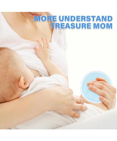 Bamboo Fiber Nursing Pads - 10 Piece Set with Laundry & Travel Bags | Washable Leak Proof Breastfeeding Essentials for Moms (Sky Blue - Buy Online on GoSupps.com