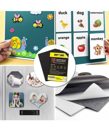 DIYMAG Magnetic Adhesive Sheets 4 x 6 10 Pack - Cuttable & Flexible Magnet Sheets for Crafts and Photos | Easy Peel and Stick Adhesive | 4 x 6 - 10 Pack - Buy Online on GoSupps.com