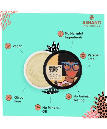 Scented Whipped Shea Butter | Moisturizing Midnight Amber Souffle - 8oz African Raw Shea Butter with Almond & Coconut Oil - Buy Online on GoSupps.com