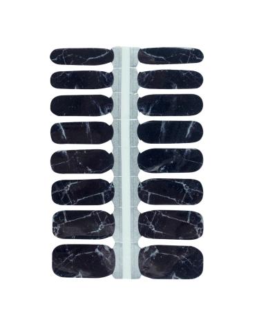 My nails nail foils black marble I 16 Ultra-D nne nail polish strip black/white I self-adhesive premium nail art wraps I adheres to natural and painted acrylic gel & shellac nails