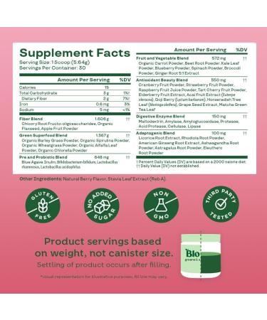 Bloom Nutrition Superfood Greens Powder Digestive Enzymes with Probiotics and Prebiotics Gut Health Bloating Relief Berry + Milk Frother High Powered Hand Mixer - Buy Online on GoSupps.com