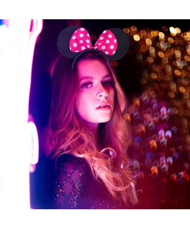 EUPSIIU 4 Pieces Mouse Ears Headband Red Bow Headbands And Pink Bow Headbands Cosplay Party Headband for Adults and Kids Fancy Dress Costume Head Band for Daily Wear Party Festivals Multi - Buy Online on GoSupps.com