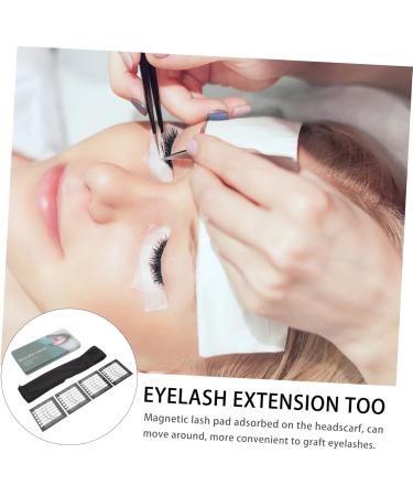 1 Set suspension magnetic turban lash tool magnetic tool Magnetic Eyelash Scarf Magnetic Head Lash Holder Eyelash Holder Pad Headband Magnetic Head Scarf fabric Fake eyelashes tray - Buy Online on GoSupps.com