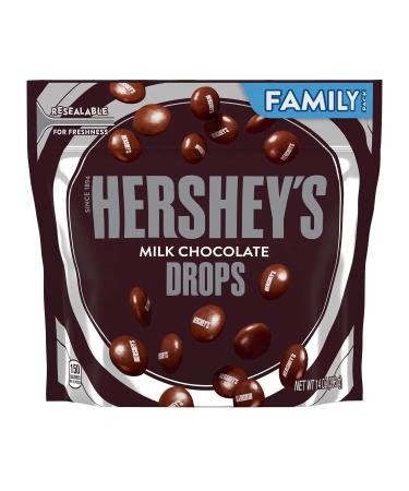 HERSHEY'S Milk Chocolate Drops Candy 14 oz Resealable Family Pack