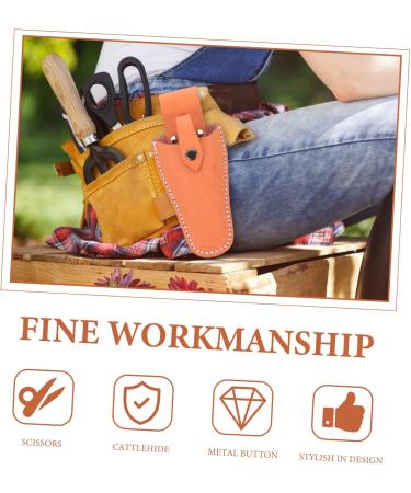 FRCOLOR 6-Pack Garden Scissors Belt Bag | Leather Cover for Salon & Hunting Tools | Durable Hair Cutting Bag - Orange 21x9.5x5cm - Buy Online on GoSupps.com