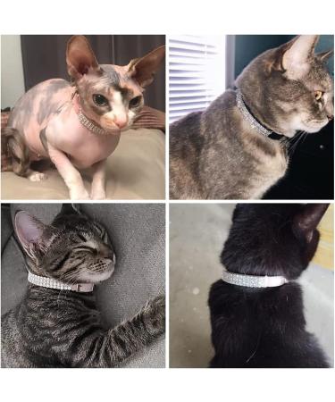 BINGPET Adjustable Soft Velvet Cat Collar with Bells - Light Pink Bling Diamante | Safe and Stylish - Buy Online on GoSupps.com