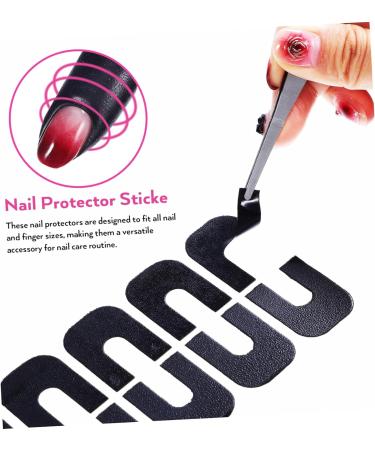HEASOME 100 Sheets Nail Protector For Gel Polish care manicure tool Protective agent Nail Protector Cover safety mask patch Cuticle Protector For Nail Painting adhesive tape - Buy Online on GoSupps.com
