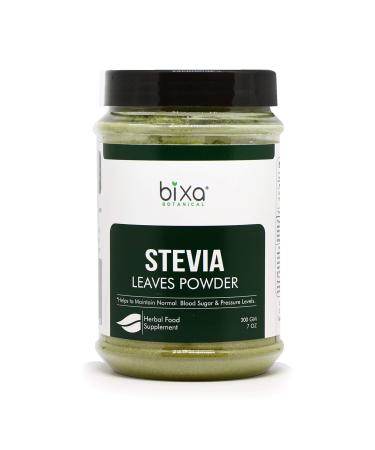 Stevia Leaf Powder (Stevia Rebaudiana) - Unprocessed Stevia Sugar  Natural Alternative to Processed Sugar  (7 Oz / 200g) By Bixa Botanical