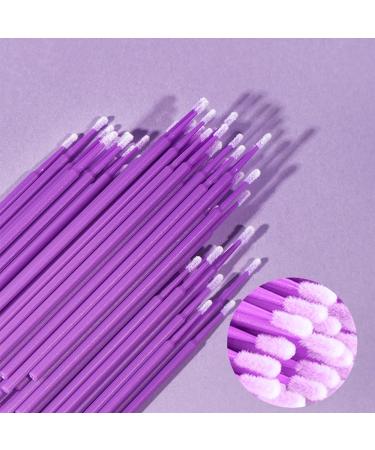 700PCS Disposable Micro Applicators Brush for Eyelash and Makeup - Purple (2.0mm Head) - Buy Online on GoSupps.com