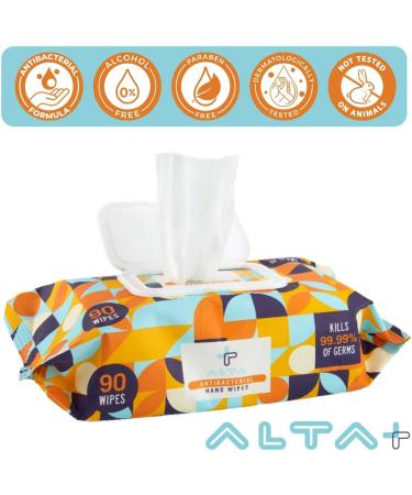 Alta Antibacterial Hand Wipes - Pack of 90 Wipes (3 Packs) - Buy Online on GoSupps.com