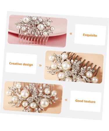 NUSITOU Bridal Comb Bridal Hair Comb Bridesmaid Hair Comb Rhinestone Hair Comb Bride Pearls Hair Comb Wedding Hair Comb Wedding Hair Accessory Bride Hair Comb - Buy Online on GoSupps.com