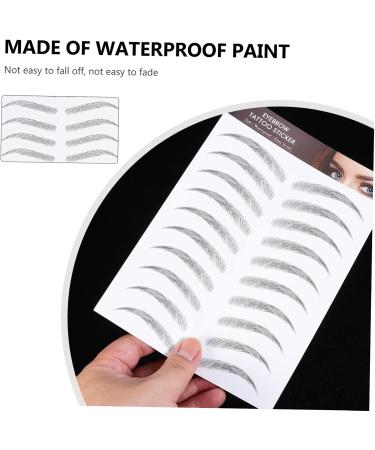Angoily 12 Sheets Waterproof Eyebrow Stickers Black Stickers Sticking Stuffers for Men Artificial Eyebrow 3d 21x15cm Black - Buy Online on GoSupps.com