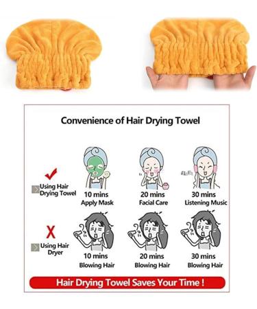 Buy GDSAFS Super Absorbent Microfiber Hair Towel Wrap - Quick-Drying Soft Bow Tie Turban for Women - Blue & Pink - Buy Online on GoSupps.com