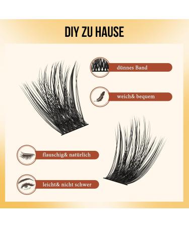 Cluster Lashes Quewel 168pcs - C Curl 12-18mm Eyelash Extensions - Soft & Light Volume False Eyelashes for Home Use - Buy Online on GoSupps.com