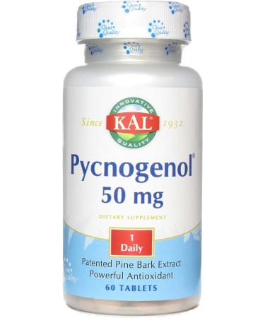 KAL 50 mg Pycnogenol Tablets - 60 Count | Powerful Antioxidant Supplement - Buy Online on GoSupps.com